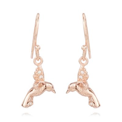 Rose gold vermeil bird earrings